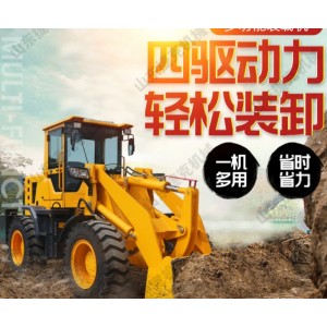 装载机小型铲车 四驱柴油推土沙工程建筑养殖场 农用畜牧抓草木机